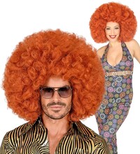 Zrzavá oversize afro paruka