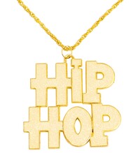 Hip hop náhrdelník, zlatý