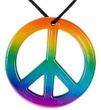 Hippie náhrdelník, duhový