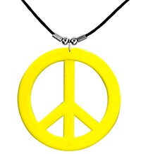 Žlutý hippie náhrdelník