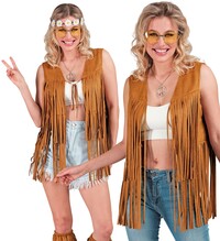 Dámská hippie vesta s třásněmi