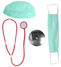 Doktorská sada (čepice,rouška,zrcátko,stetoskop)