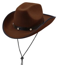 Hnědý kovbojský klobouk pro dospělé