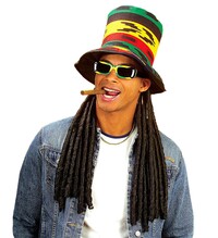 Rasta klobouk s dredy