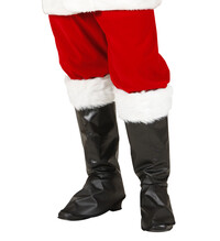 Černé návleky na nohy Santa Claus