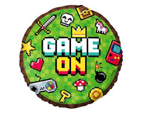 Foliový balónek s nápisem Game on, zelený