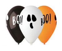 Nafukovací latexové balónky s halloweenským motivem, 5 ks