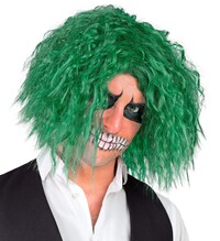 Pánská paruka zlověstný klaun (Joker), zelená