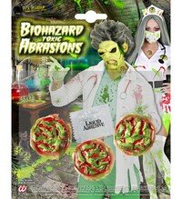 Sada tří zombie odřenin v profesionální kvalitě s lepidlem