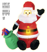 Nafukovací svítící figurka Santa Clause 122cm