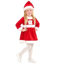 Dívčí kostým miss santa (šaty, čepice)