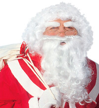 Luxusní sada Santa Clause (paruka, plnovous, obočí)