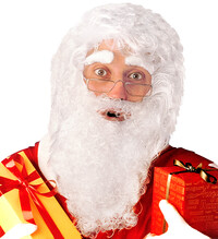 Paruka Santa Clause/Mikuláše s vousy a obočím
