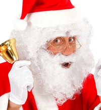Santa Clausova kudrnatá paruka s vousy