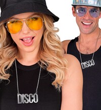 Stříbrný disco náhrdelník 65 cm