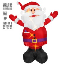 Světelná nafukovací dekorace Santa Claus (třímetrová)