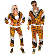 Unisex tygří neónová šusťákovka 80' léta - XL (II. Jakost)