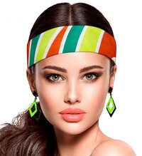 Dámská barevná čelenka 70.léta(4 barevná provedení)