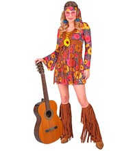 Dámské hippie šaty(šaty,čelenka,návleky na boty)