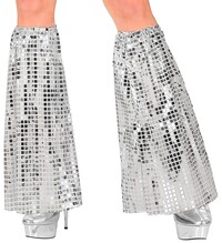 Disco návleky na nohy, stříbrné