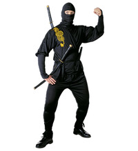Pánský kostým dračí ninja, černý