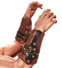 Římské/řecké chrániče předloktí s koženým vzhledem