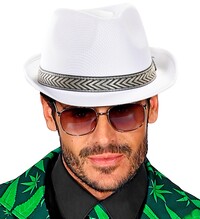 Bílý klobouk fedora