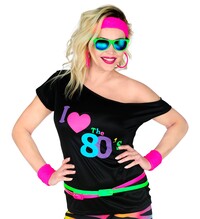 Černé retro tričko ve stylu disco 80. a 90. let