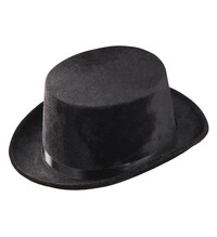 Černý klobouk sametový