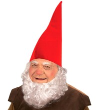 Červená špičatá čepice trpaslík