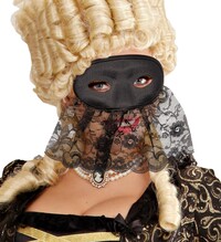 Dámská škraboška s krajkovým závojem Carmen