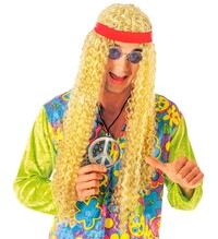 Dlouhá hippie paruka s šátkem