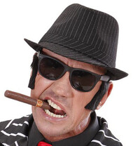Proužkovaný gangsterský klobouk v deluxe kvalitě