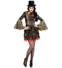 Dámský kostým Gotická upírka (šaty, ozdobný límec)