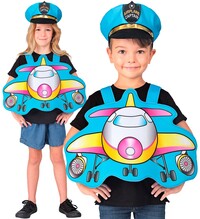 Dětský kostým pilot s letadlem