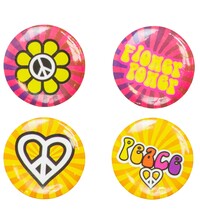 Sada 4 Hippie odznáčků