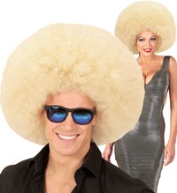Blond paruka mega afro, top kvalita