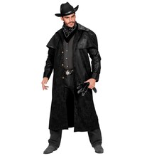 Černý kovbojský kabát