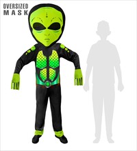 Chlapecký kostým mimozemšťana s obří maskou