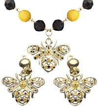 Dámská včelí sada (náhrdelník, náušnice)