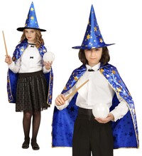 Dětský čarodějnický set klobouk a plášť 70 cm