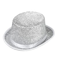 Stříbrný klobouk s třpytkami