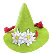 Zelený bavorský mini klobouček