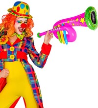 Růžová nafukovací klaunská trubka 63 cm