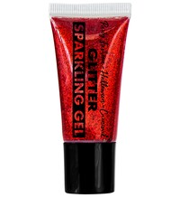 Třpytivý červený gel v dávkovači 25 ml