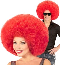 Oversize paruka červené afro