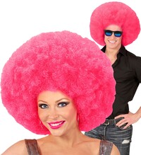 Oversize paruka růžové afro