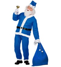Pánský kostým Santa Claus, modrý