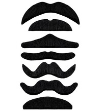 Černé kníry (7 různých typů)