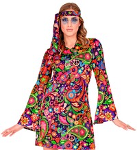 Dámské hippie šaty (šaty, čelenka)